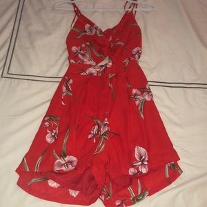 Floral Tie-Back Romper